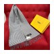 Fendi Grey Wool And Cashmere Scarf FXT334