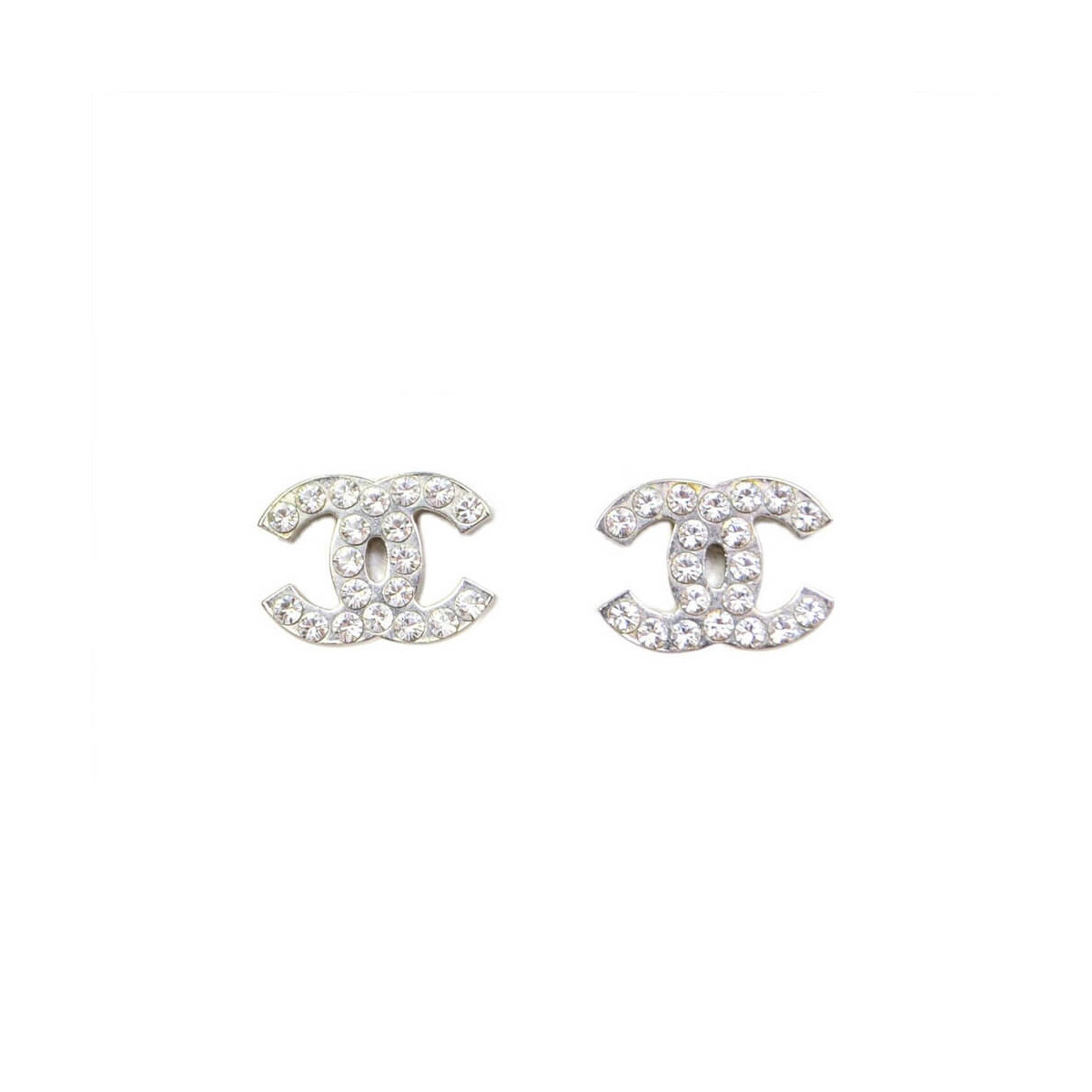 Chanel Crystal CC First Class Stud Earrings 447884