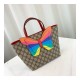 Gucci Children&#039;s GG Tote With Rainbow Butterfly 550768