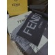 Fendi Grey Wool And Cashmere Scarf FXT334