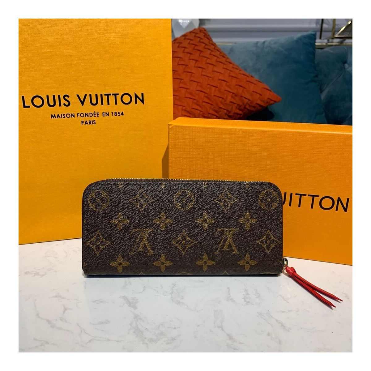 Louis Vuitton Monogram Clemence Wallet M60742 M61298