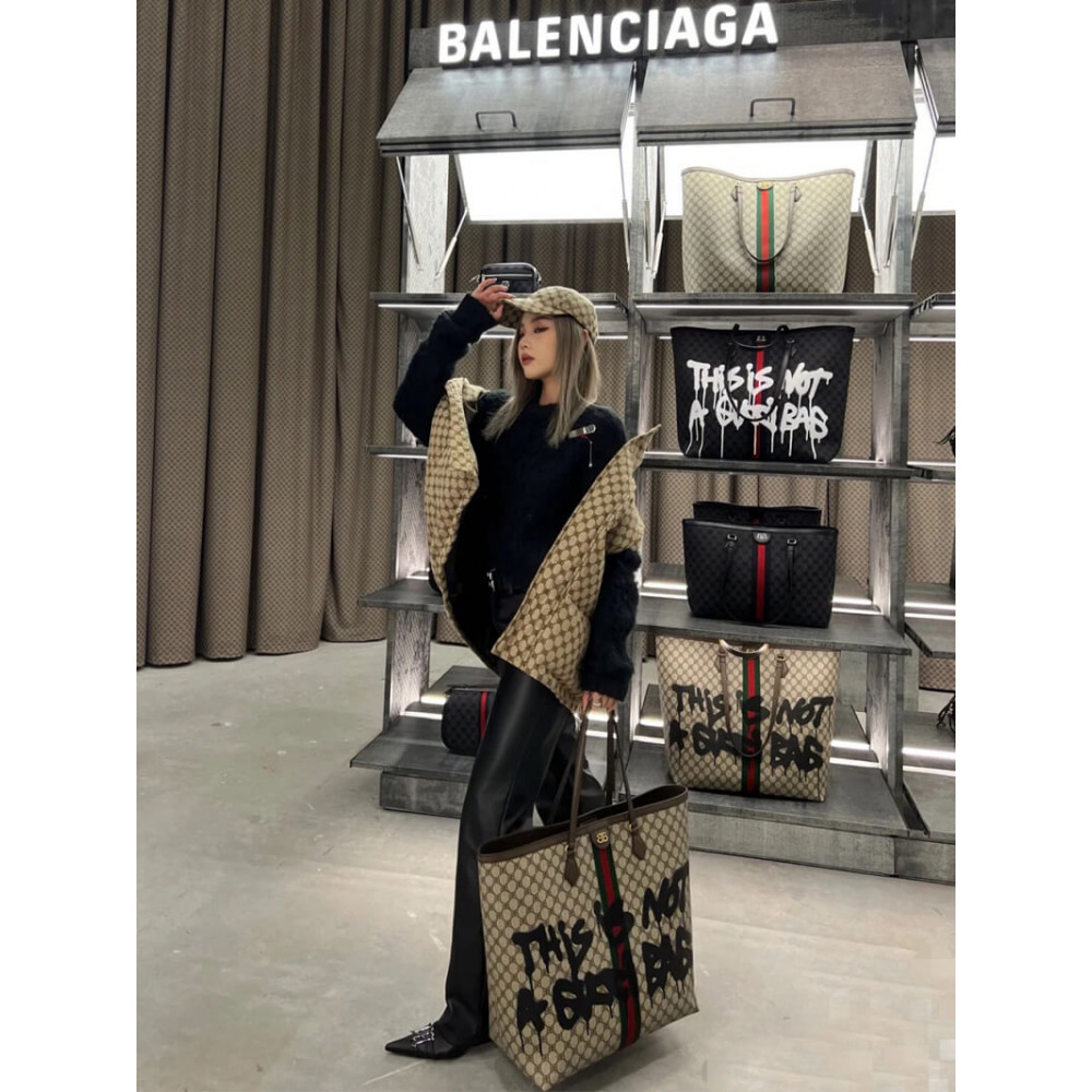 Balenciaga x Gucci Hacker Graffiti Large Tote Bag 680127