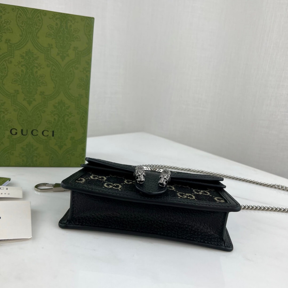 Gucci Dionysus GG Super Mini Bag 476432 in Black