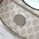 Gucci Half-Moon-Shaped Mini Bag with Interlocking G 726843 Oatmeal