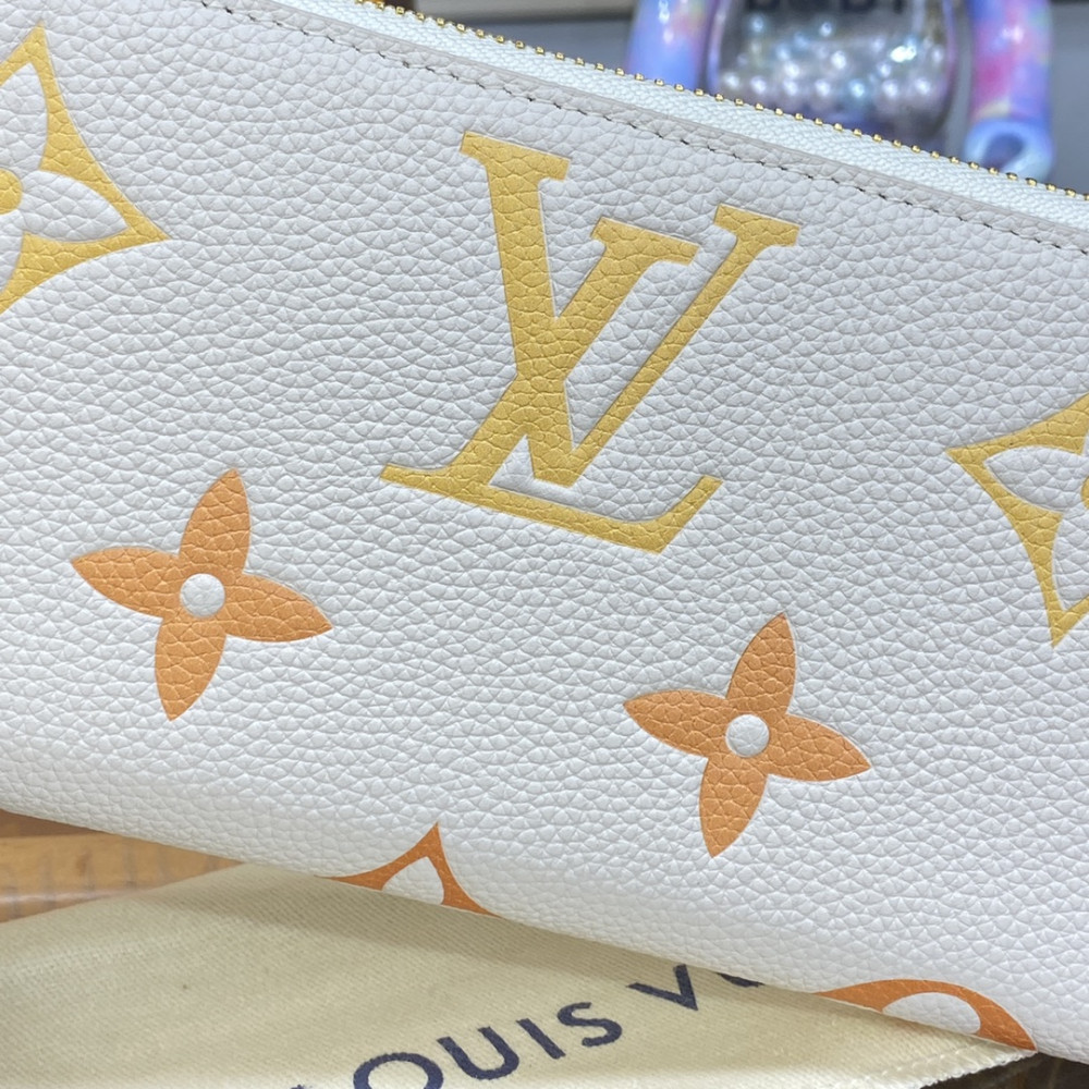 Louis Vuitton Monogram Empreinte Gradient Zippy Wallet M82206 Beige Yellow