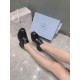 Prada Black Chocolate Brushed Leather Loafers 1D246M