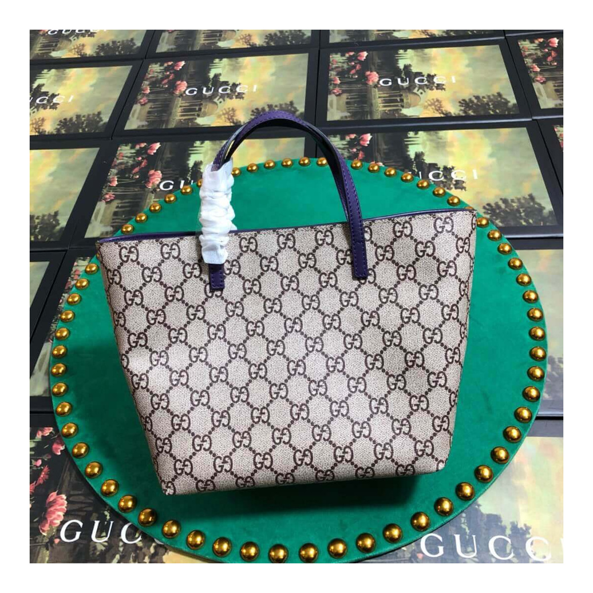 Gucci Children&#039;s Rainbow Print Tote 410812