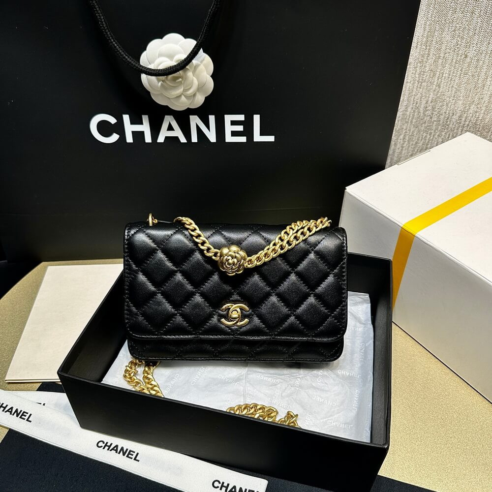 Chanel Camellia Crush Wallet On Chain Lambskin AP3297