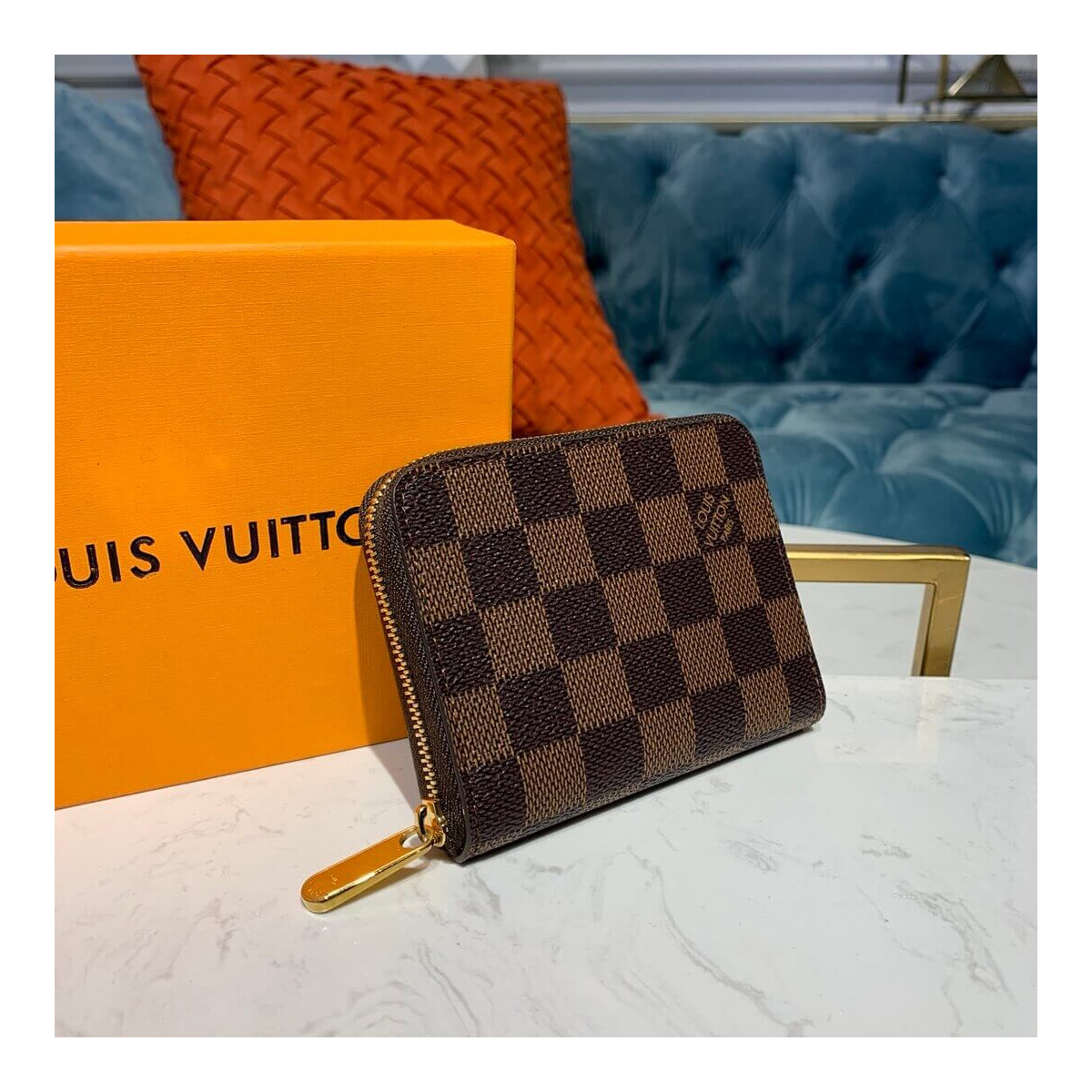 Louis Vuitton Damier Ebene Zippy Coin Purse N63070