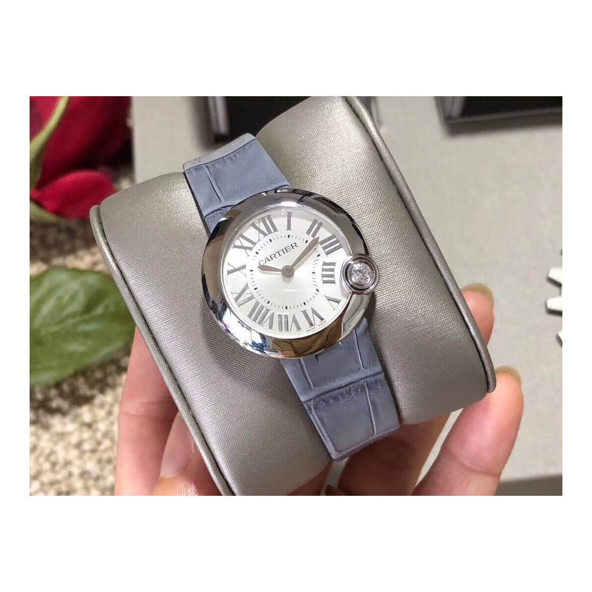 Cartier Ballon Blanc De Silver Quartz Watch WGBL0003