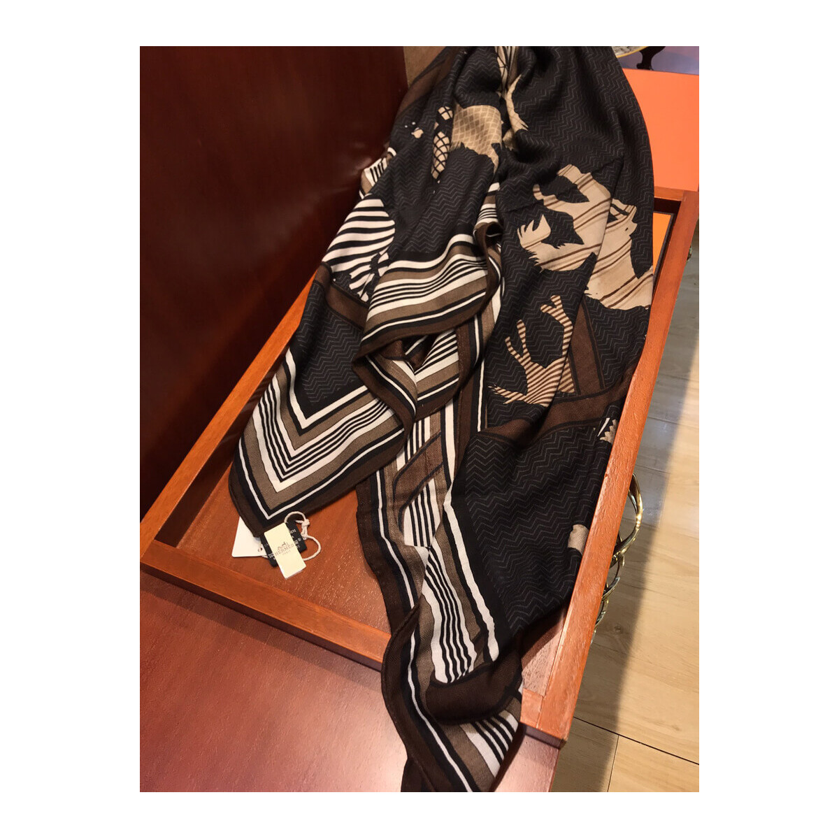 Hermes Horse Print Scarf H2203