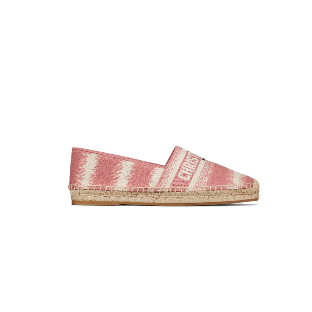 Dior Granville D-Stripes Embroidered Cotton Espadrille B585