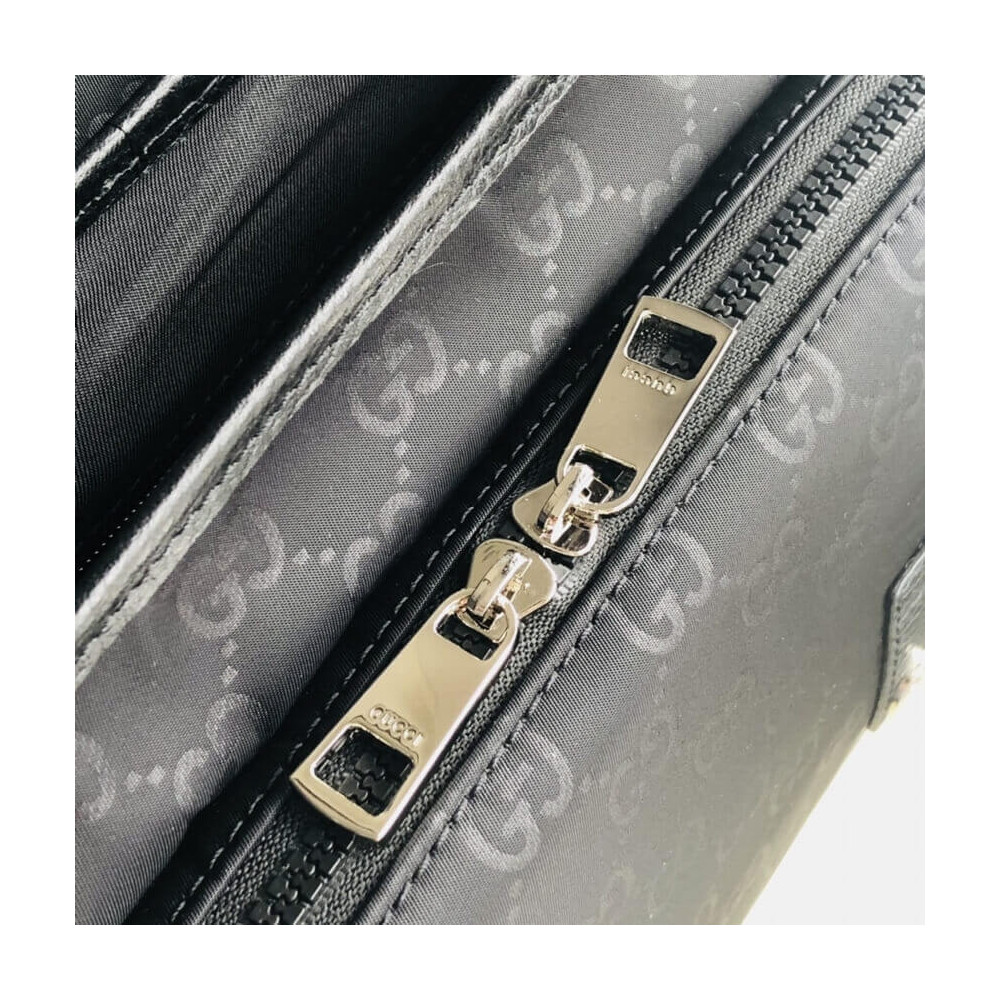 Gucci GG Guccissima Black Nylon Small Messenger Bag 510335