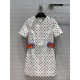 Louis Vuitton Game On Contrast Martingale Straight-Cut Dress