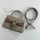 Gucci Small Dionysus Top Handle Bag 739496 Taupe Suede Trim