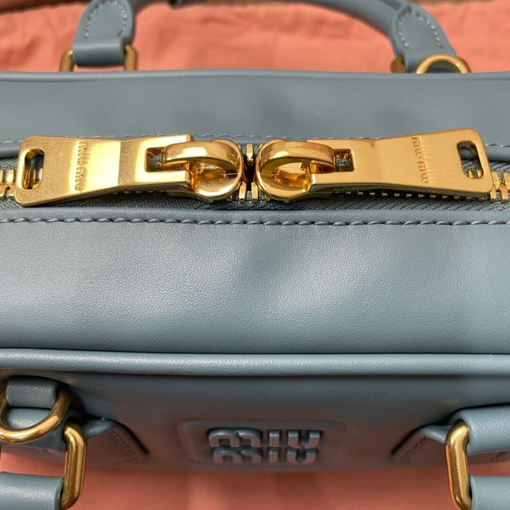 Miu Miu Arcadie Leather Bag 5BB148 Marina Blue