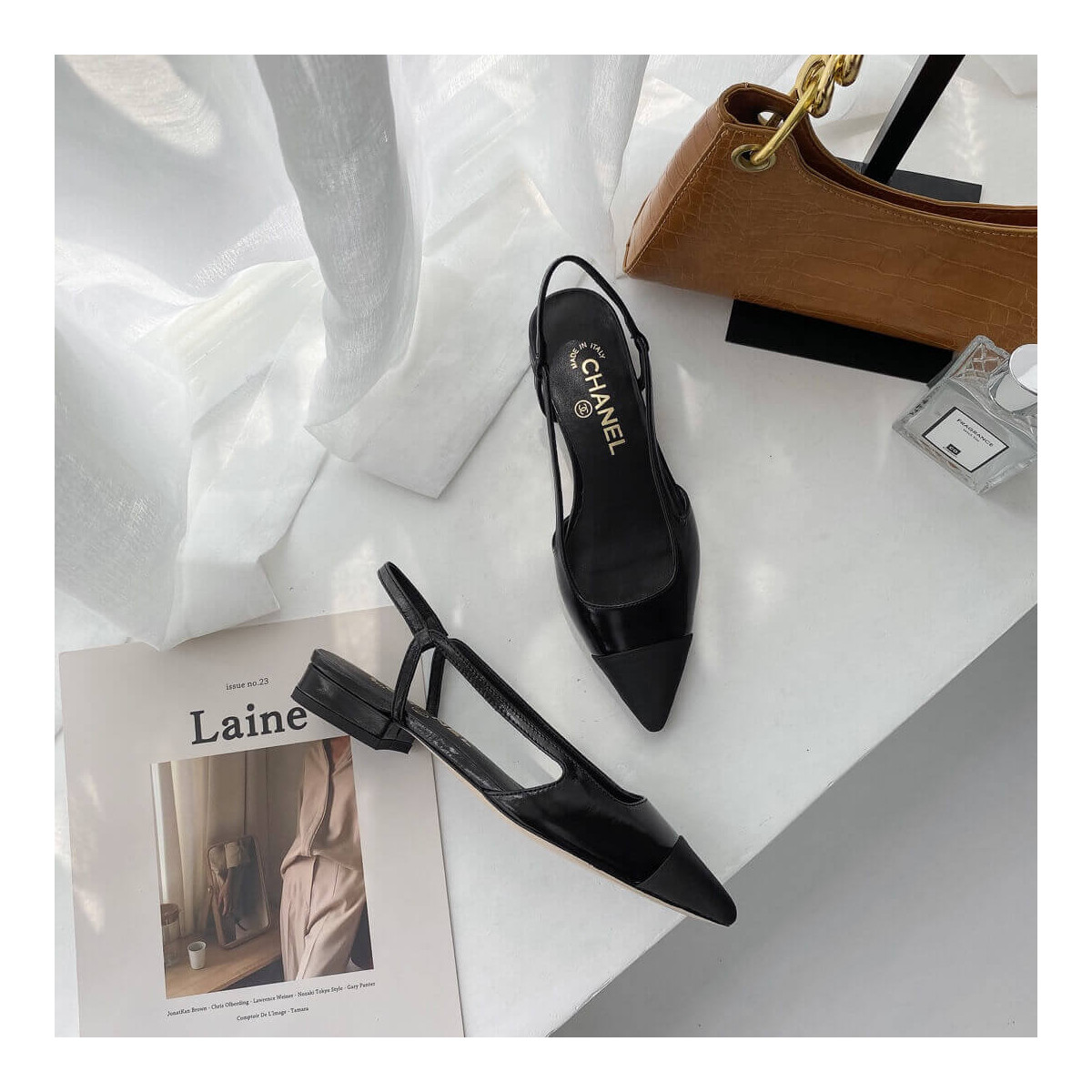 Chanel Flat Slingbacks 36129