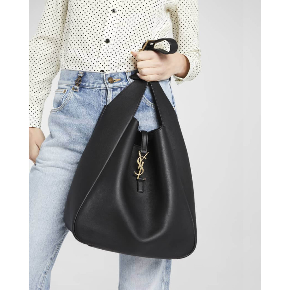 Saint Laurent Large Le 5 A 7 Hobo Bag in Smooth Leather 753837