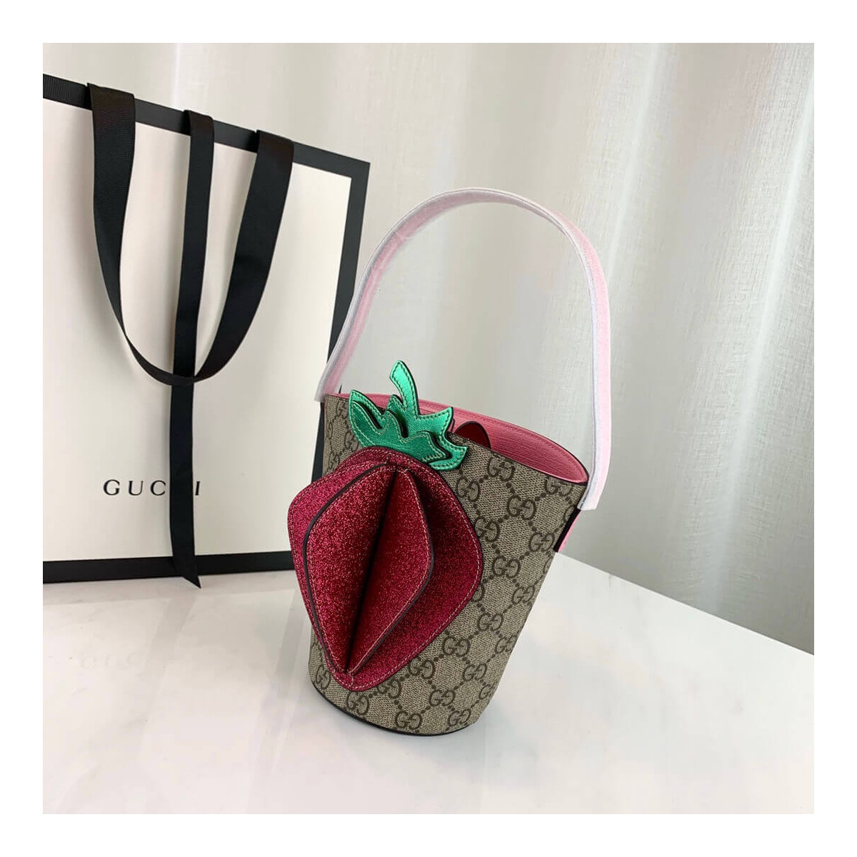 Gucci Children&#039;s GG 3-D Strawberry Bucket Bag 630591