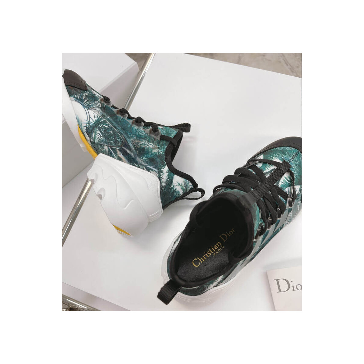 Christian Dior D-Connect Sneaker Indigo Blue Palms Printed K260