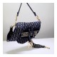 Dior Oblique Embroidered Velvet Shoulder Strap S8540C