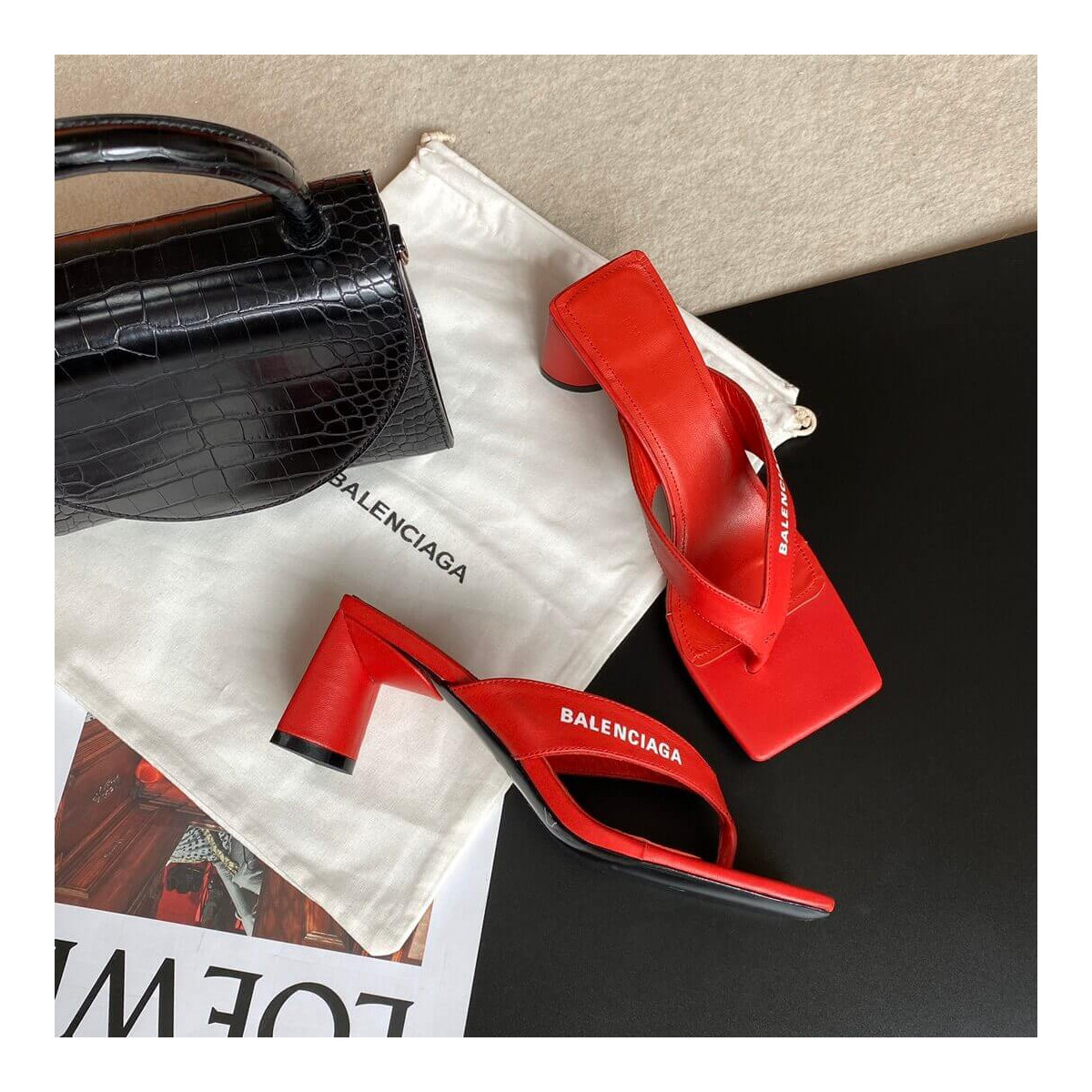 Balenciaga Logo T-bar sandals 434344