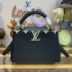 Louis Vuitton Black Capucines Bag  with Decorative Monogram Flowers M23263