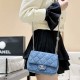 Chanel Heart Crush Chain Flap Bag in Denim Blue AS3829