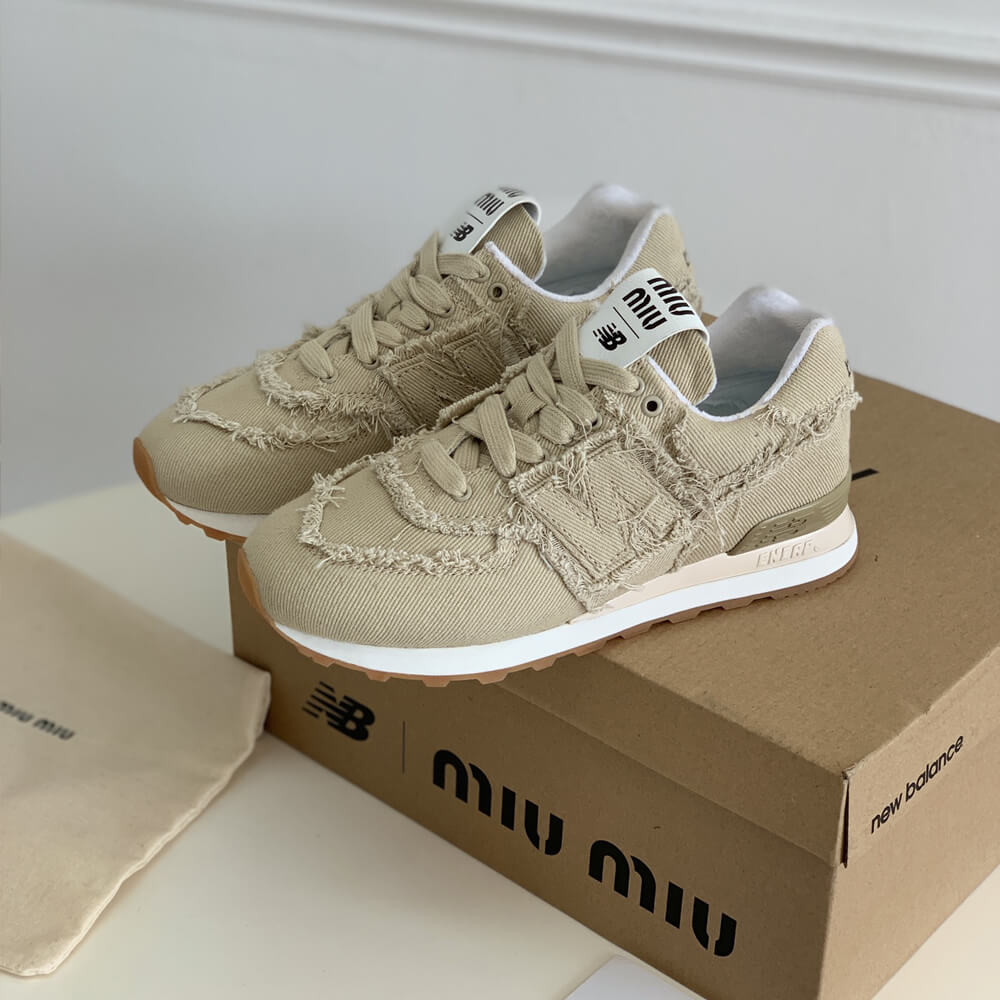 New Balance 574 x Miu Miu Denim Sneakers 5E765D