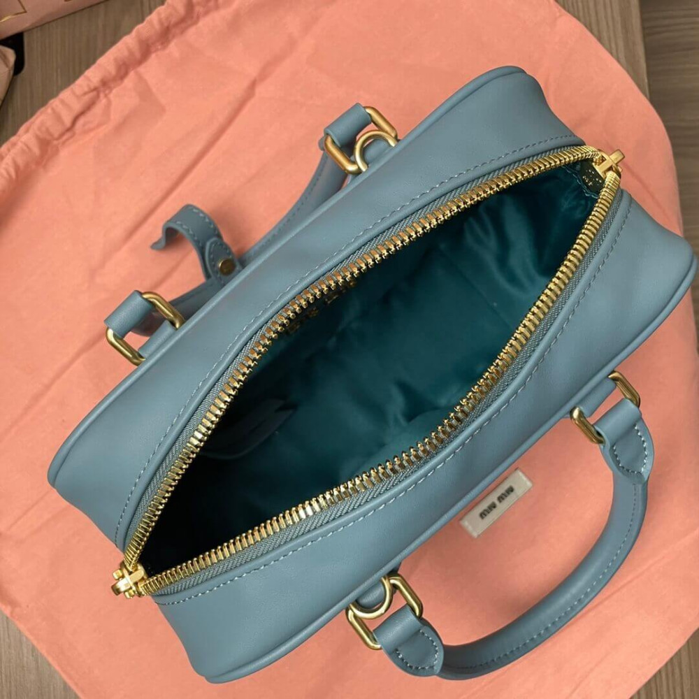 Miu Miu Arcadie Leather Bag 5BB142 Marina Blue