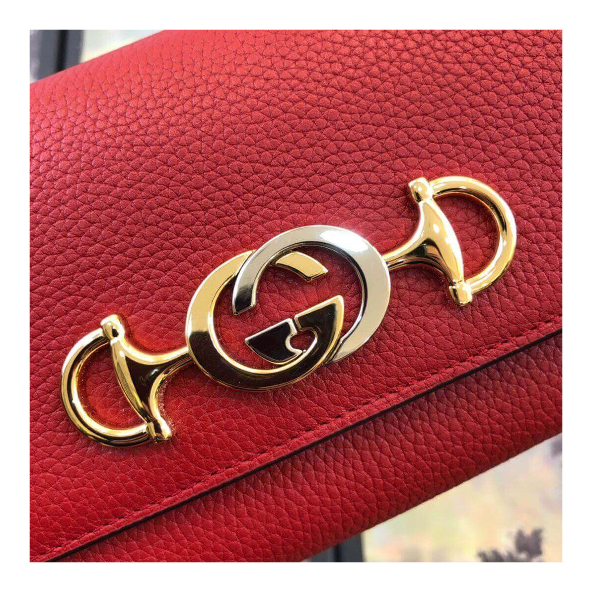 Gucci Zumi Grainy Leather Continental Wallet 573612