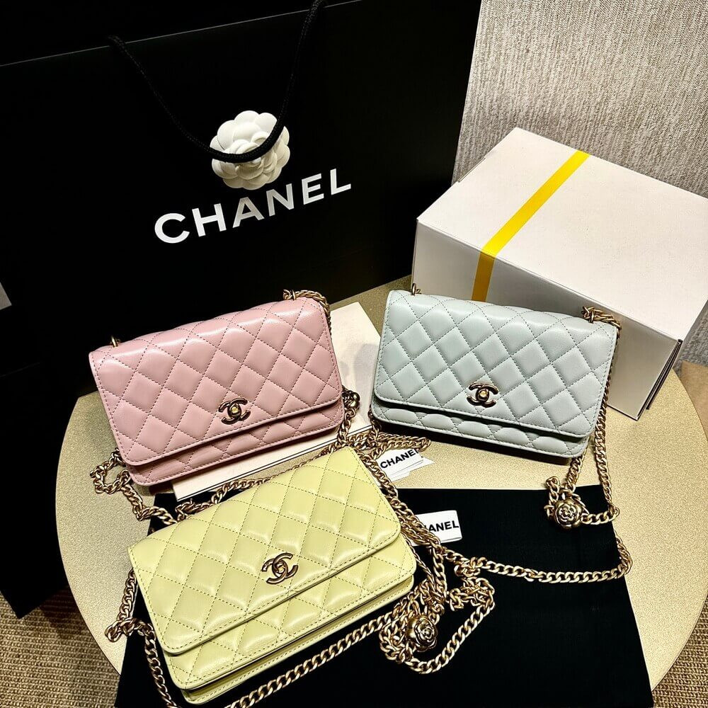 Chanel Camellia Crush Wallet On Chain Lambskin AP3297