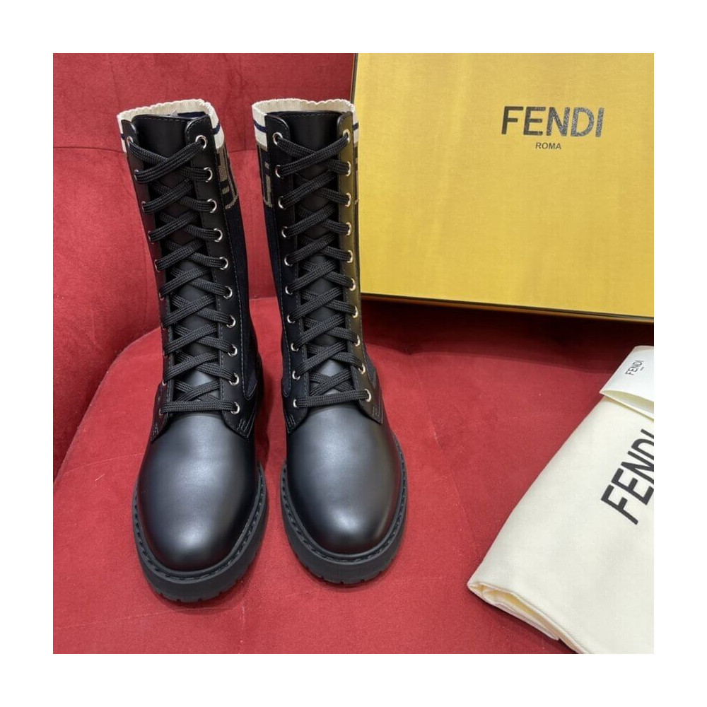 Fendi Rockoko Chelsea Sock Combat Boot