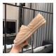 Gucci Chevron Leather Espadrille With Double G 551890 Beige