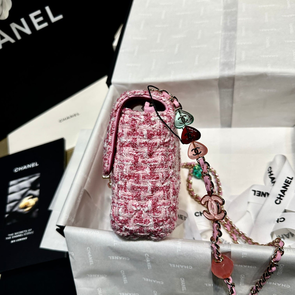 Chanel Mini Flap Bag in Pink Tweed AS3782