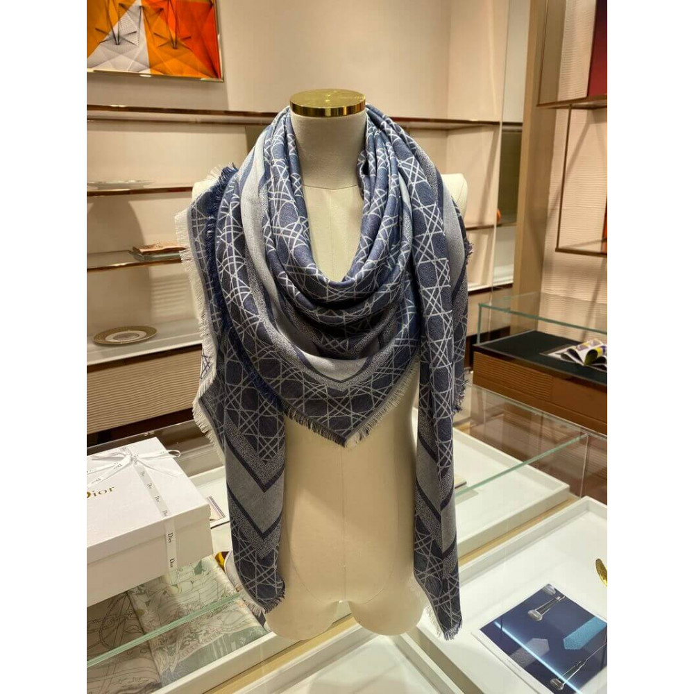 Christian Dior Cannage Denim Shawl 140163