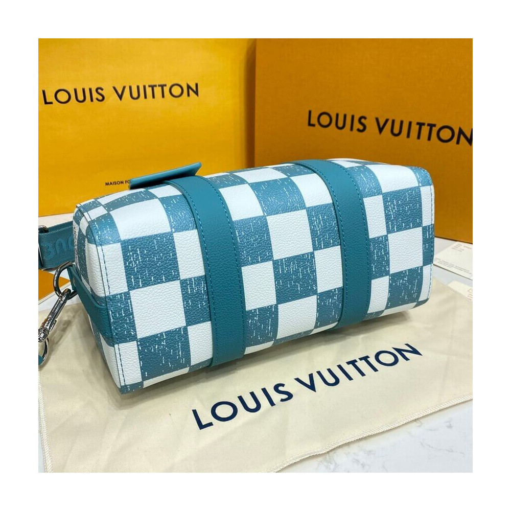 Louis Vuitton Damier Pattern City Keepall in Blue N50076