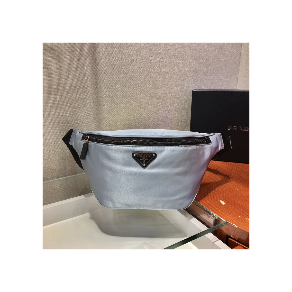 Prada Nylon and Saffiano Leather Belt Bag 2VL033