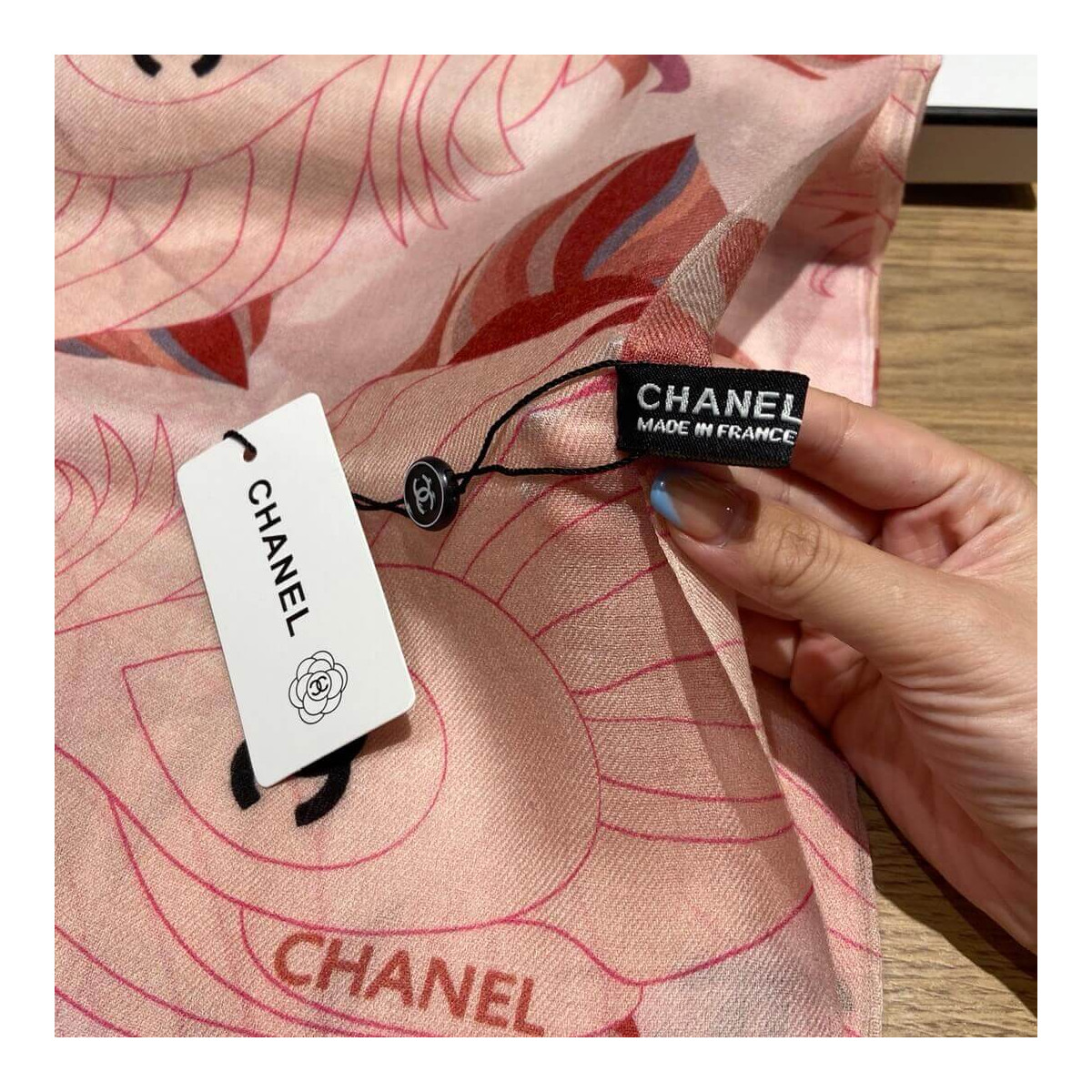 Chanel Cashmere CC Scarf A0341