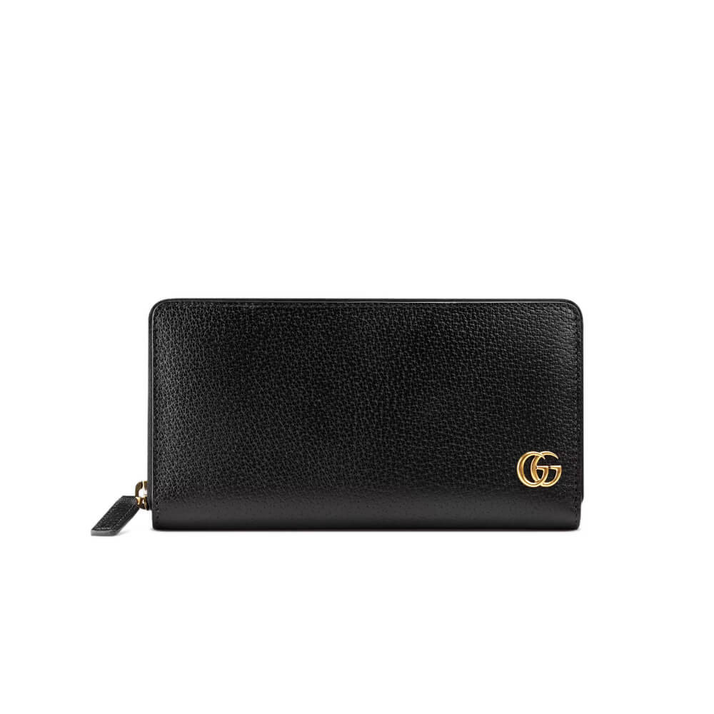 Gucci GG Marmont Metal-Free Tanned Leather Zip Around Wallet 428736