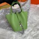 Hermes Picotin Lock Bag in Taurillon Clemence Vert Criquet