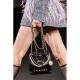 Chanel 22 Mini Bag Shiny Crumpled Calfskin with Pearl Chain AS3980