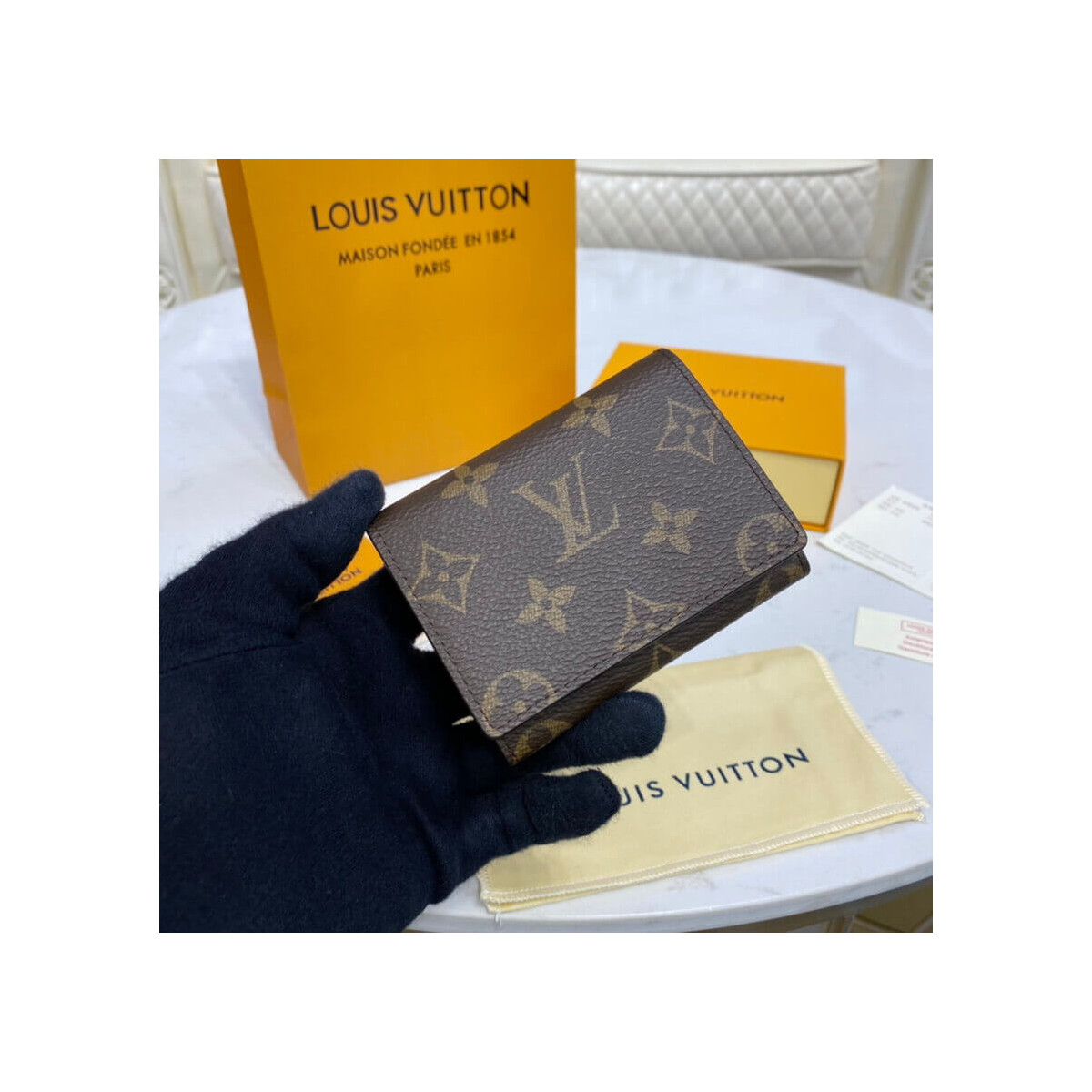 Louis Vuitton Monogram Envelope Business Card Holder M63801