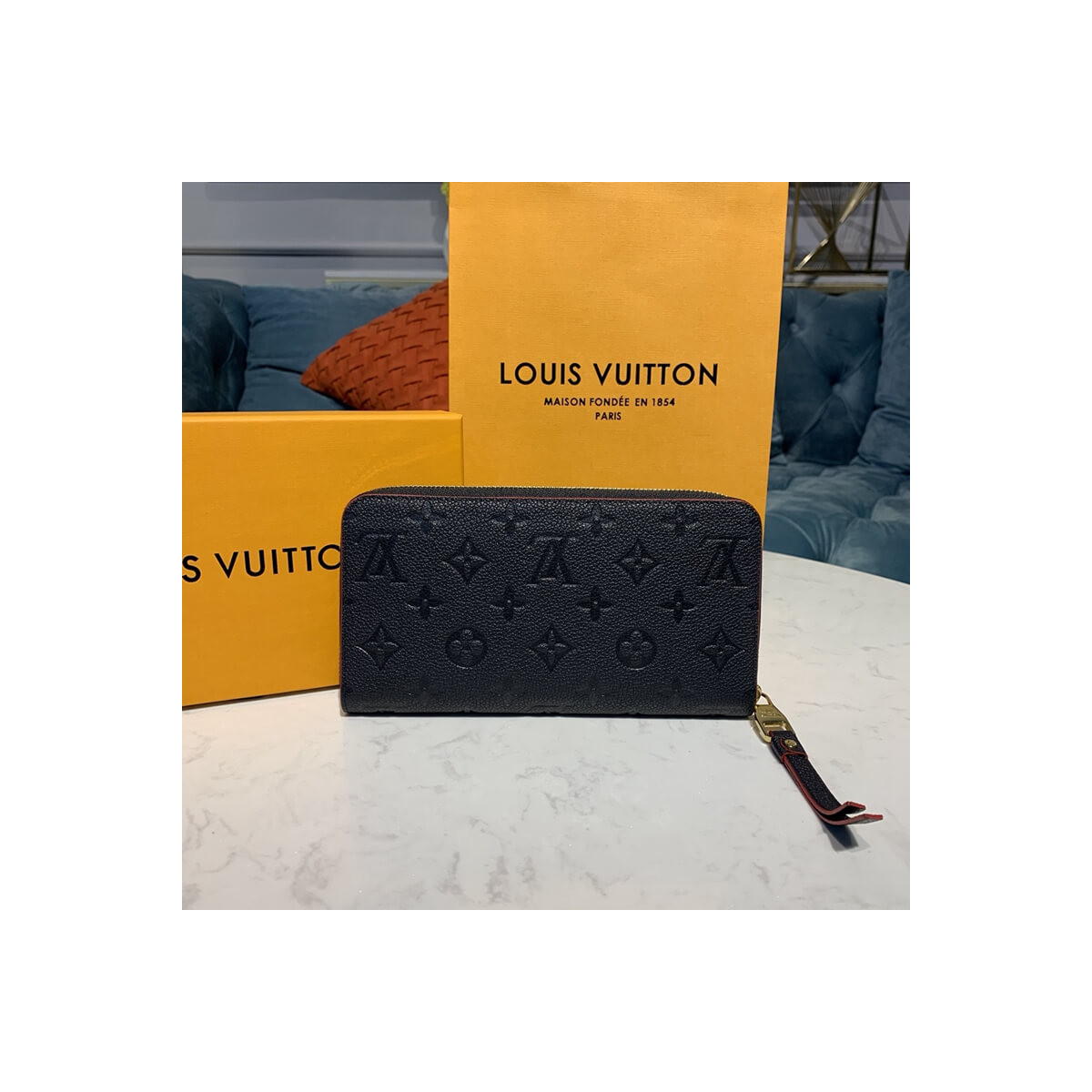 Louis Vuitton Monogram Empreinte Leather Zippy Wallet M61864