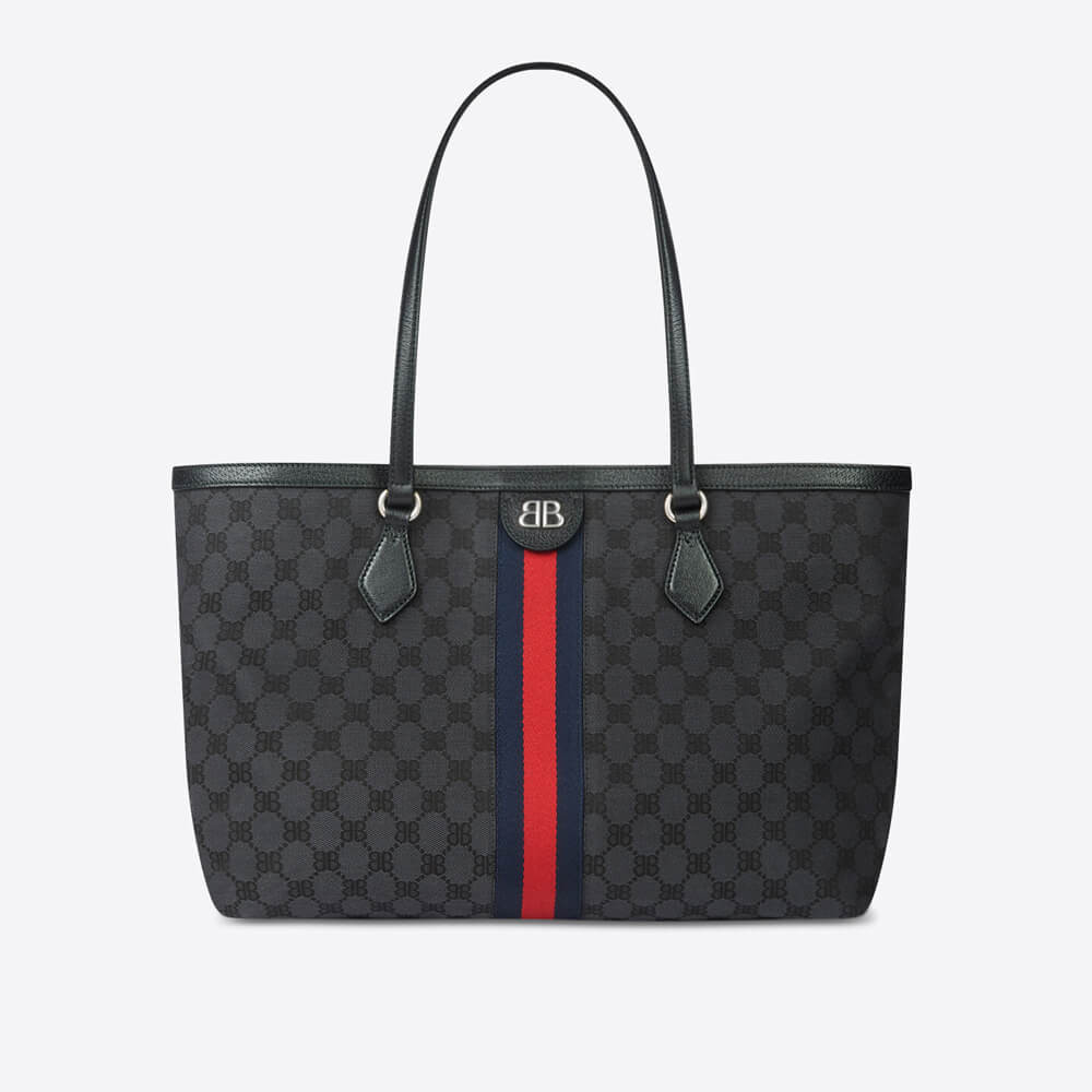 Balenciaga x Gucci Hacker Medium Tote Bag 680125 Black