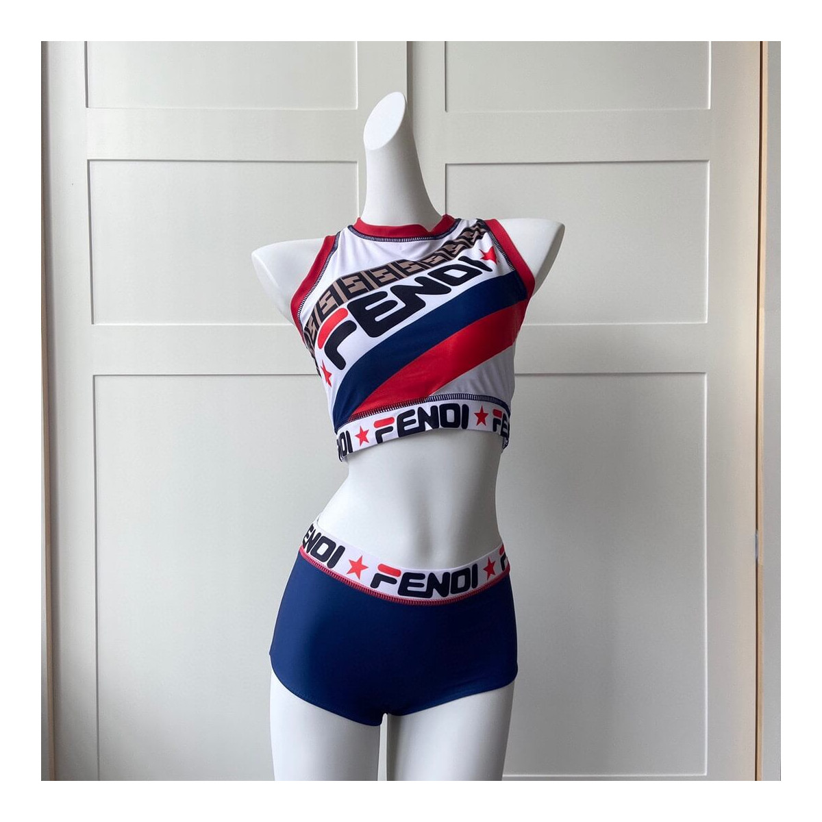 Fendi x Fila Two Piece Swimsuit B925