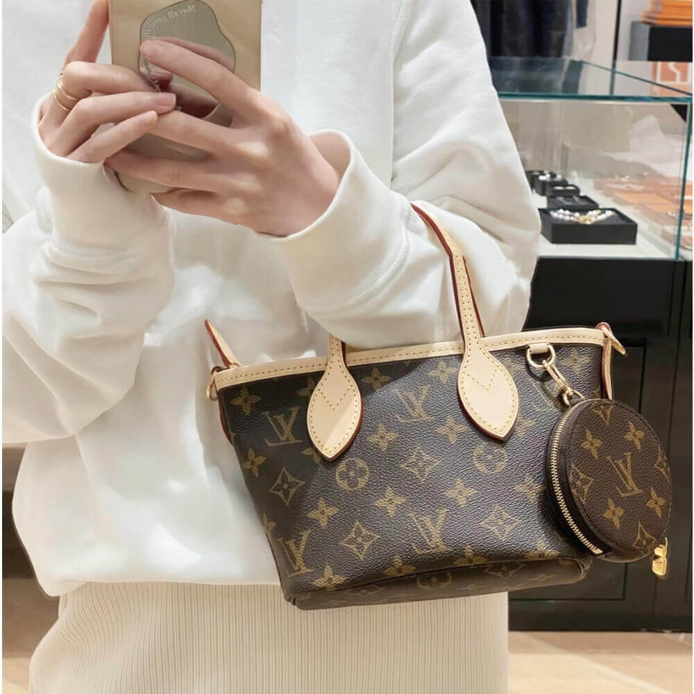 Louis Vuitton Monogram Canvas Neverfull BB M46705 Beige