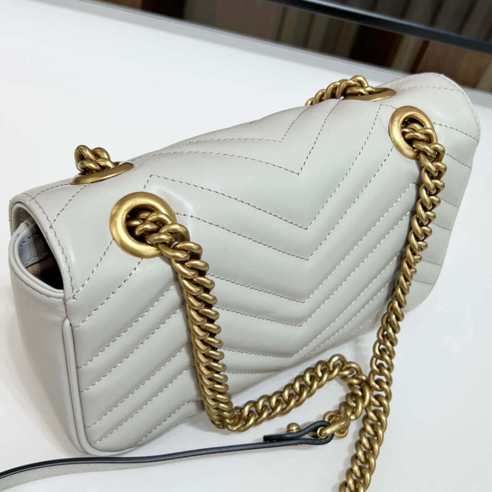 Gucci GG Marmont Matelasse Mini Bag 446744 Light Grey