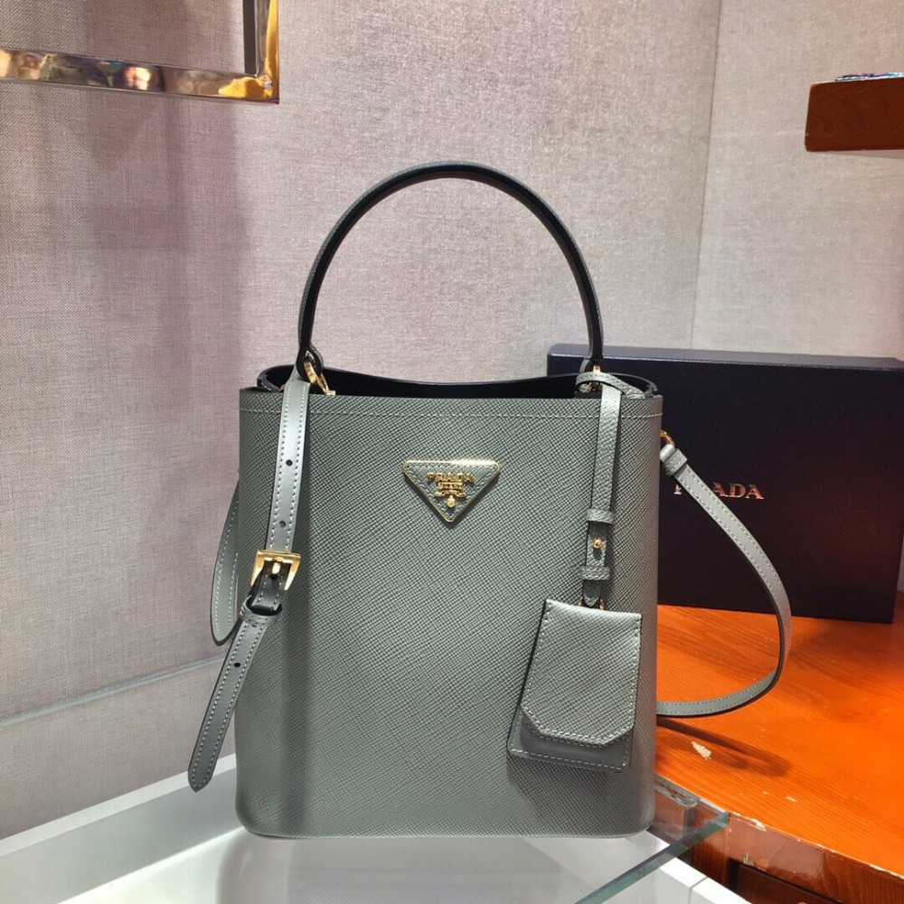 Prada Saffiano Leather Medium Panier Bag 1BA212