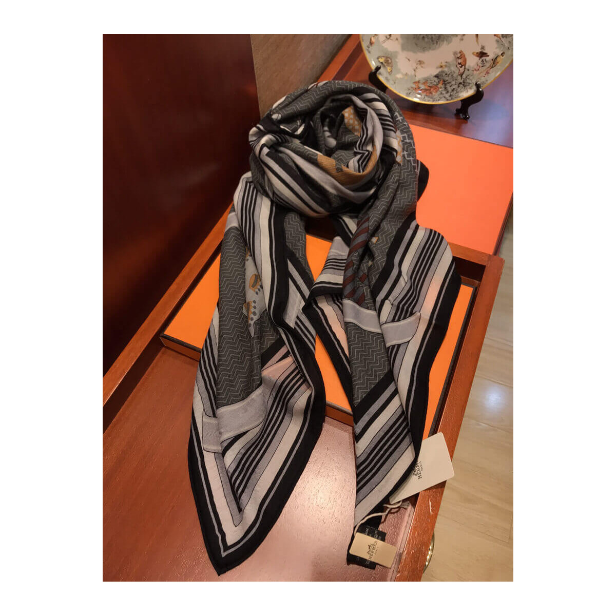 Hermes Horse Print Scarf H2204